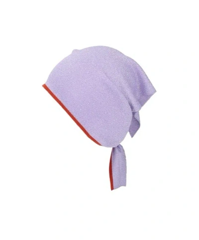 Jacquemus Two-color Knitted Cap In Purple