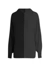 Jacquemus Two-tone Buttoned Sweater In Black