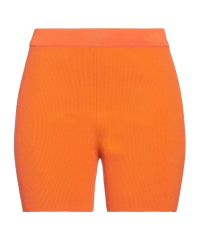 Jacquemus Twotone Cycling Shorts In Orange