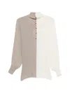 Jacquemus Two-tone Draped Top In Multi