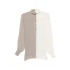 Jacquemus Two-tone Draped Top In Neutrals/brown