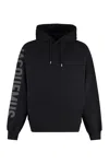 Jacquemus Hooded Typo Sweatshirt With Logoed Sleeve In Black