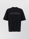 Jacquemus 'le T-shirt Typo' Black Crewneck T-shirt With Logo Lettering On The Front