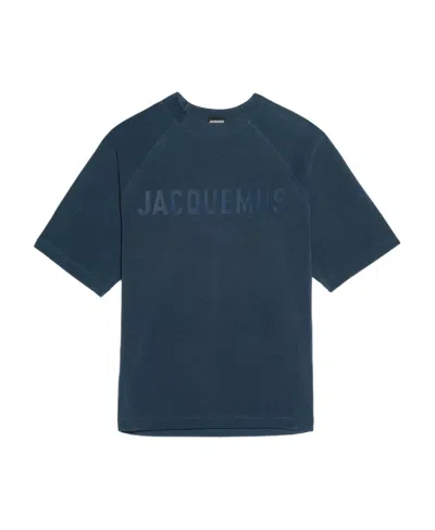Jacquemus Typo Crewneck T-shirt In Blue