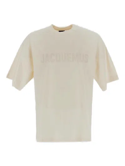 Jacquemus Typo Crewneck T-shirt In Neutrals