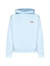 Jacquemus Le Hoodie Gros Grain Cotton Sweatshirt In Blue