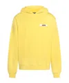 Jacquemus Typo Drawstring Hoodie In Yellow