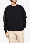 Jacquemus Top Le Sweatshirt Typo With Print In Black