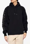 Jacquemus Hooded Typo Sweatshirt With Logoed Sleeve In Black
