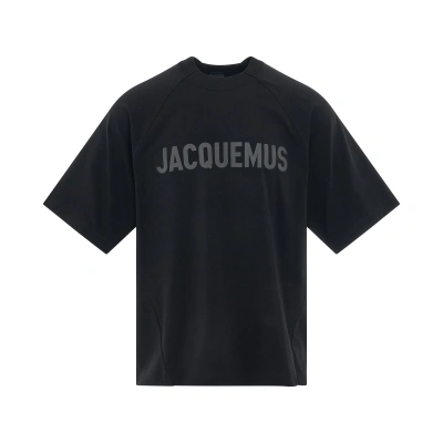 Jacquemus Typo Logo T-shirt In Black