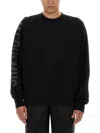 Jacquemus Top Le Sweatshirt Typo With Print In Black