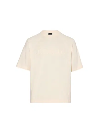 Jacquemus Typo Tee Light Beige In Red
