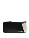 Jacquemus Utility Shoulder Bag With Logo Plaque In Black
