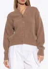 Jacquemus V-neck Buttoned Cardigan In Brown