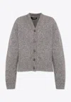 Jacquemus V-neck Buttoned Cardigan In Gray