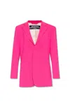 Jacquemus Dhomme Pintuck Single-breasted Jacket In Fuchsia