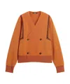 Jacquemus Double-breasted Striped Cardigan In Brown