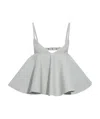 Jacquemus Le Haut Vela Peplum Top In Gray