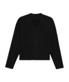 Jacquemus V-neck Pleated Sweater In Black