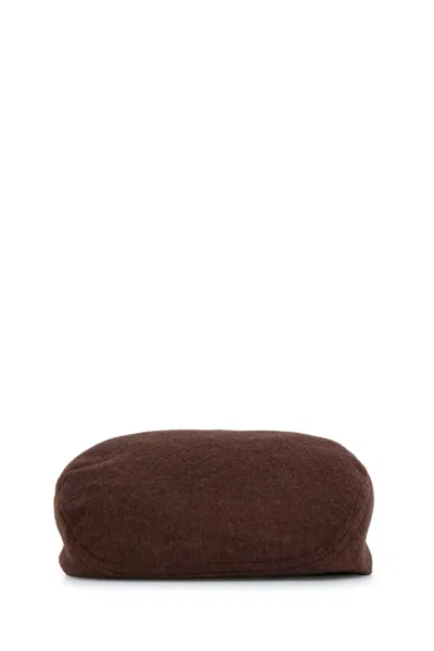 Jacquemus Valerie Beret Mini Hat In Brown