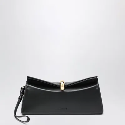 Jacquemus Valérie Clutch Aus Schwarzem Leder In Black