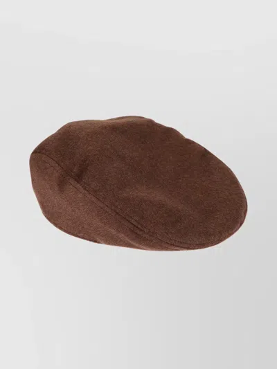 Jacquemus Valerie Soft Texture Beret Hat In Brown