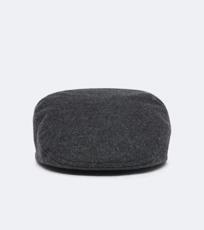 Jacquemus Valérie Virgin Wool Flat Cap In Grey