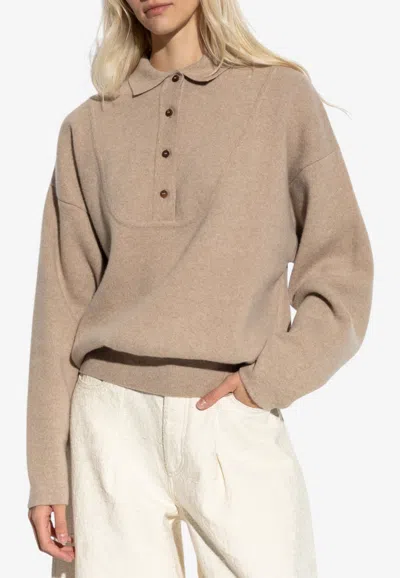 Jacquemus Vareuse Pallone Knit Sweater In Neutral