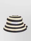 Jacquemus Vela Bucket Striped Raffia Hat In Yellow