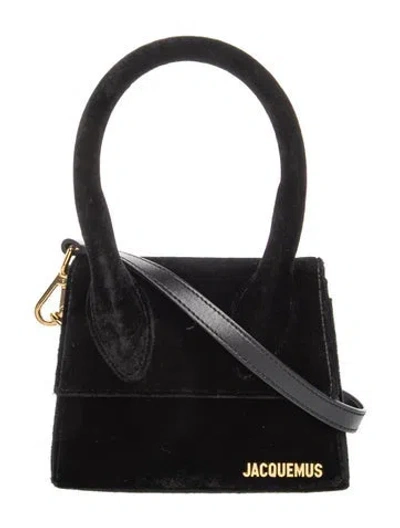 Pre-owned Jacquemus Velvet Le Chiquito Moyen Medium In Black