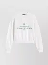 Jacquemus White Sweater With Logo Embroidered On The Front And Short Design In Cotton Woman In White
