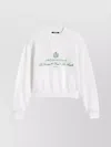 Jacquemus White Sweater With Logo Embroidered On The Front And Short Design In Cotton Woman