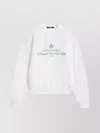 Jacquemus Crewneck Sweatshirt With Front Print And Ribbed Details