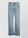 Jacquemus Le De-nimes Venice Blue Five Pocket Jeans With Embroidered Logo On The Back In Denim Man In Blue