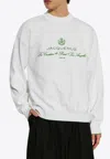 Jacquemus Crewneck Sweatshirt With Front Print And Ribbed Details