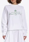 Jacquemus White Sweater With Logo Embroidered On The Front And Short Design In Cotton Woman