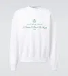 Jacquemus Crewneck Sweatshirt With Front Print And Ribbed Details In Hotel Address White