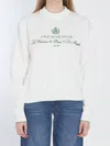 Jacquemus White Sweater With Logo Embroidered On The Front And Short Design In Cotton Woman In White