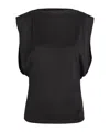 Jacquemus Versatile Black Shoulder-padded Slim-fit Sleeveless T-shirt