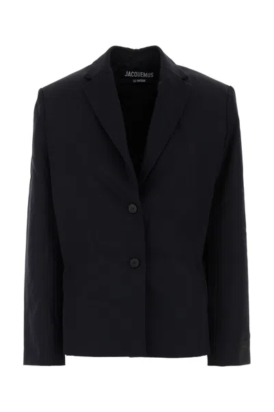 Jacquemus Dark Navy La Veste Blazer In Navy Blue