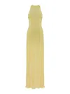 Jacquemus La Robe Maille Sculta Fine-knit Maxi Dress In Light Yellow