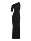 Jacquemus Draped Midi Dress In Black