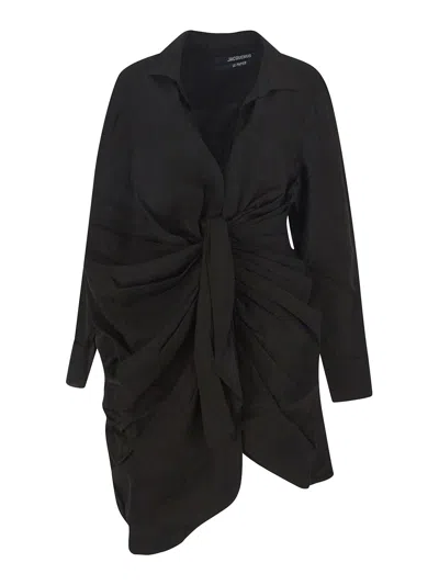 Jacquemus Midi Dress In Black