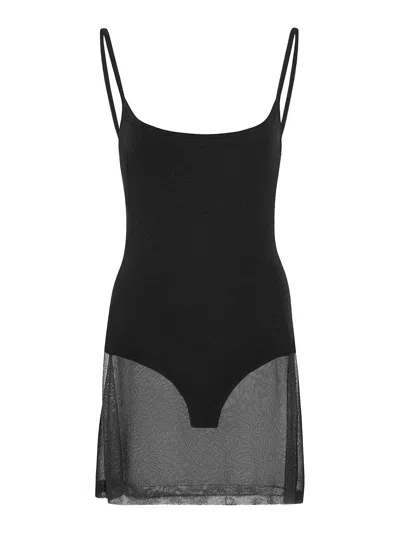 Jacquemus La Robe Maille Roupao In Black