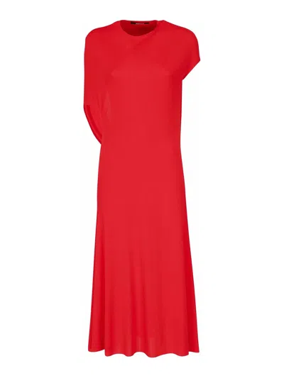 Jacquemus La Robe Salerno Midi Dress In Red
