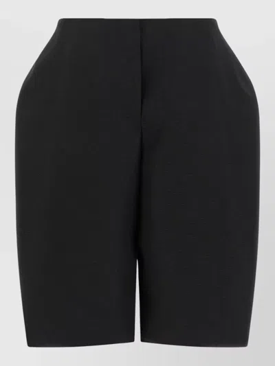 Jacquemus Virgin Wool Bermuda Shorts In Black