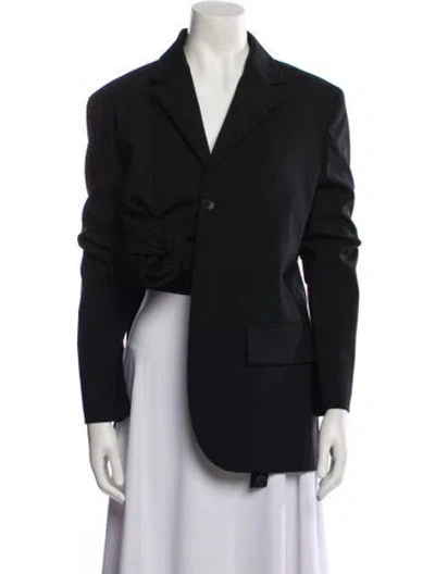 Pre-owned Jacquemus Virgin Wool Blazer In Black