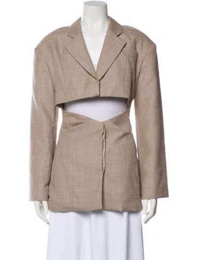 Pre-owned Jacquemus Virgin Wool Blazer In Neutral