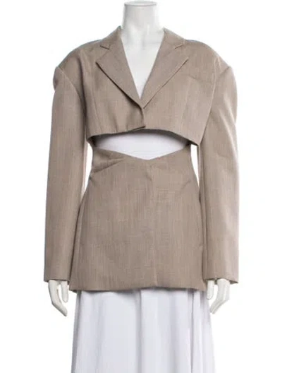Pre-owned Jacquemus Virgin Wool Blazer In Neutrals