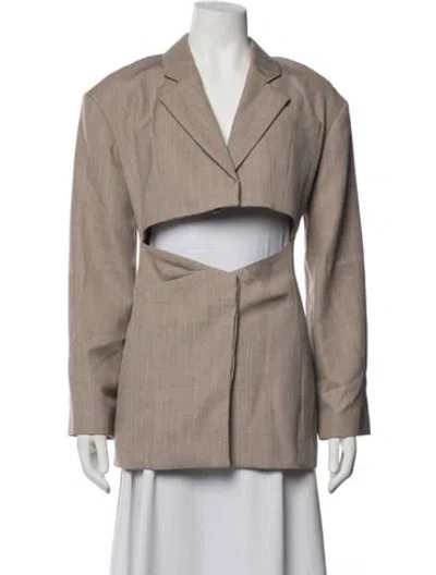 Pre-owned Jacquemus Virgin Wool Blazer In Neutrals